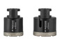 Twee Parkside Performance diamantboorbits, een van 45mm en een van 53mm.