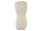 Beige, mouwloze body.