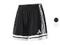 Short de sport Adidas noir avec rayures blanches et logo
