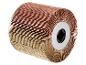 Rouleau abrasif pour ponceuse, avec lamelles abrasives marron et beige