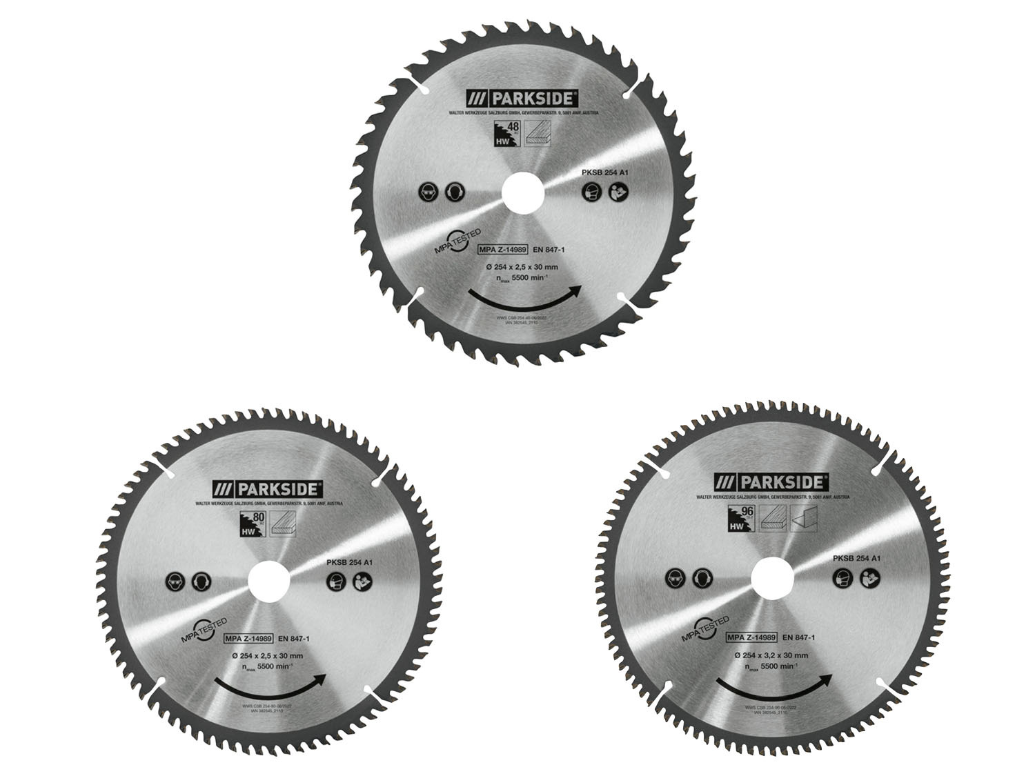 PARKSIDE® Lame de scie circulaire 254 x 2,5/3,2 x 30 mm