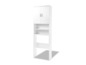 Witte kast met twee deuren en een plank.