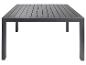 Moderne tuin tafel van aluminium en gevlochten hars.