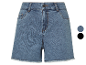 Short En Jean Femme Jean Déchiré Taille Moyenne Couleur Unie Doux