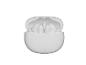 Witte draadloze oordopjes in open oplaadcase.