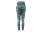 Dames sportlegging met turquoise en goud marmerpatroon
