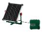 Panneau solaire avec station d'alimentation portable, affichant les indicateurs de charge.