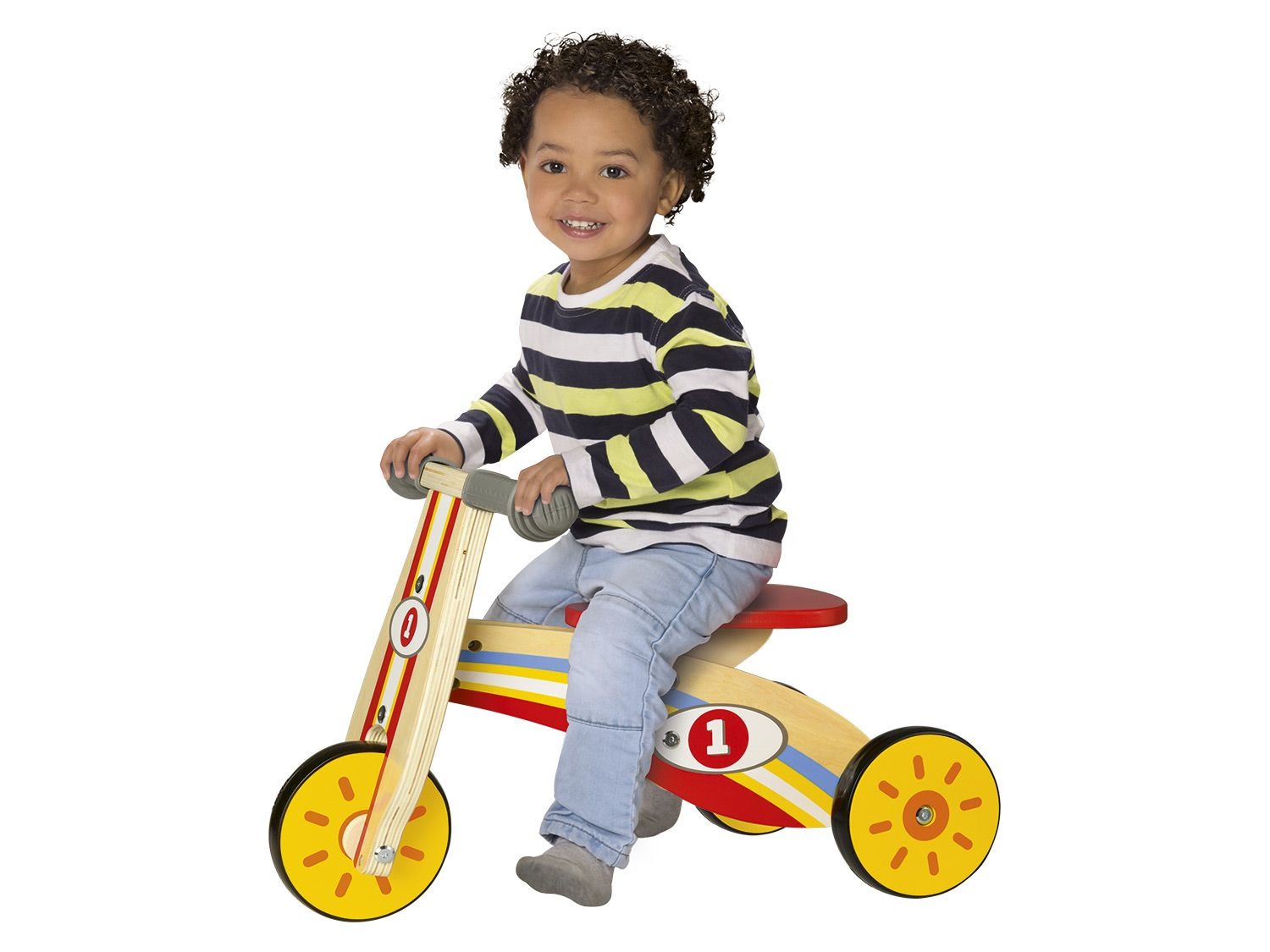 Playtive Junior Cheval A Bascule Chariot De Marche Ou Petit Velo Sans Pedale En Bois Lidl Be