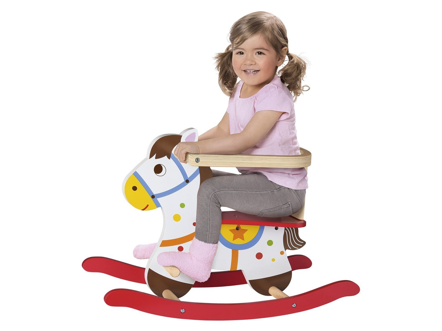 Playtive Junior Cheval A Bascule Chariot De Marche Ou Petit Velo Sans Pedale En Bois Lidl Be