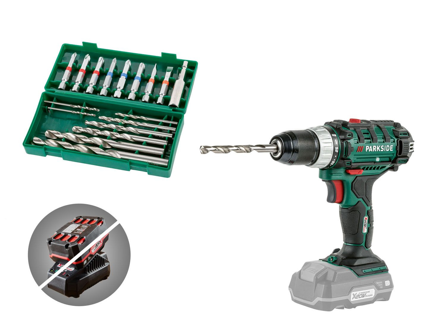 PARKSIDE® Perceuse-visseuse sans fil »PABS 20-Li D5«, 20 V - Lidl-Shop.be