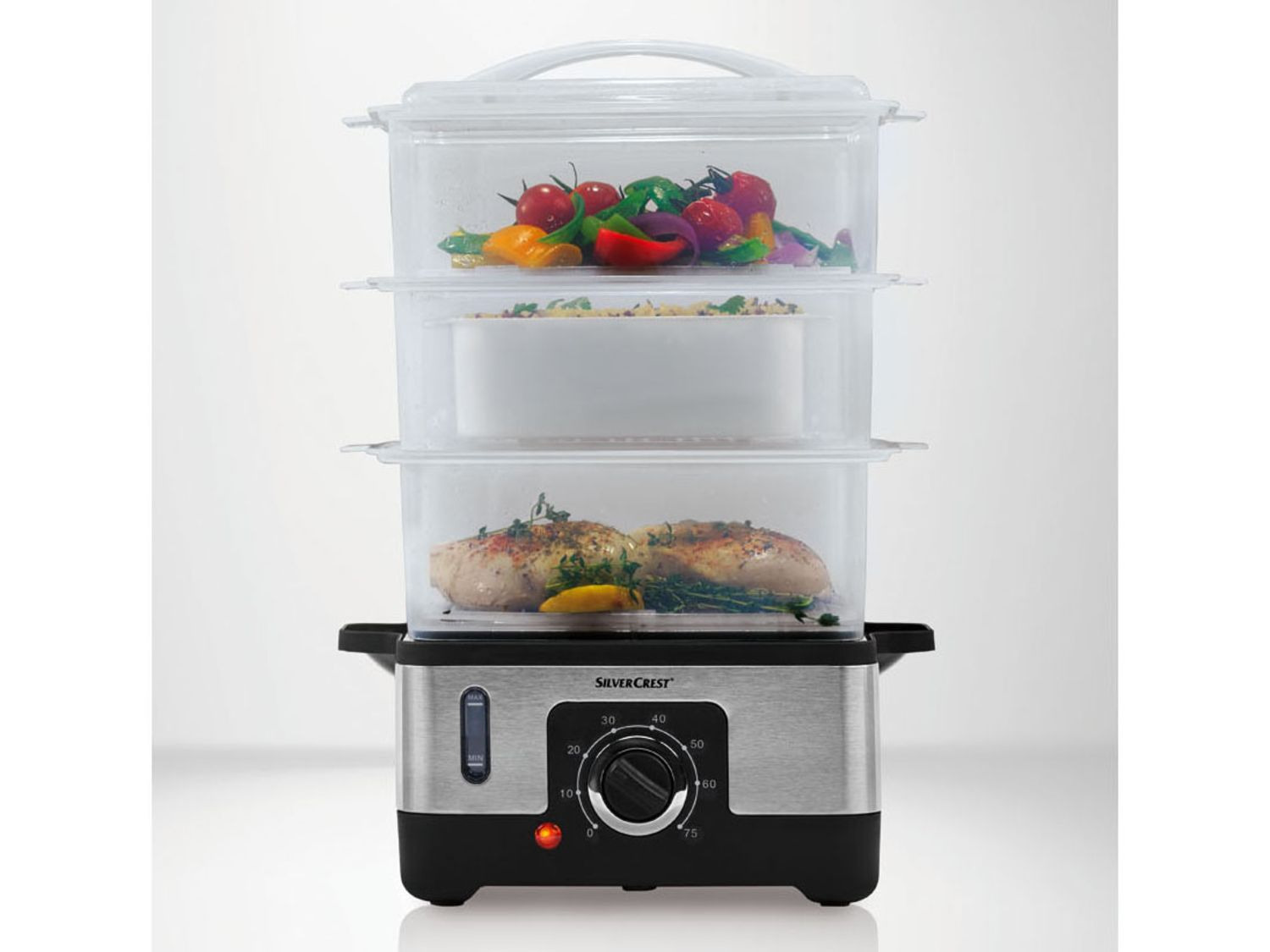 Silvercrest Cuiseur Vapeur 950 W Capacite Totale 10 L Lidl Be