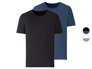 LIVERGY® Set van 2 T-shirts met ronde hals