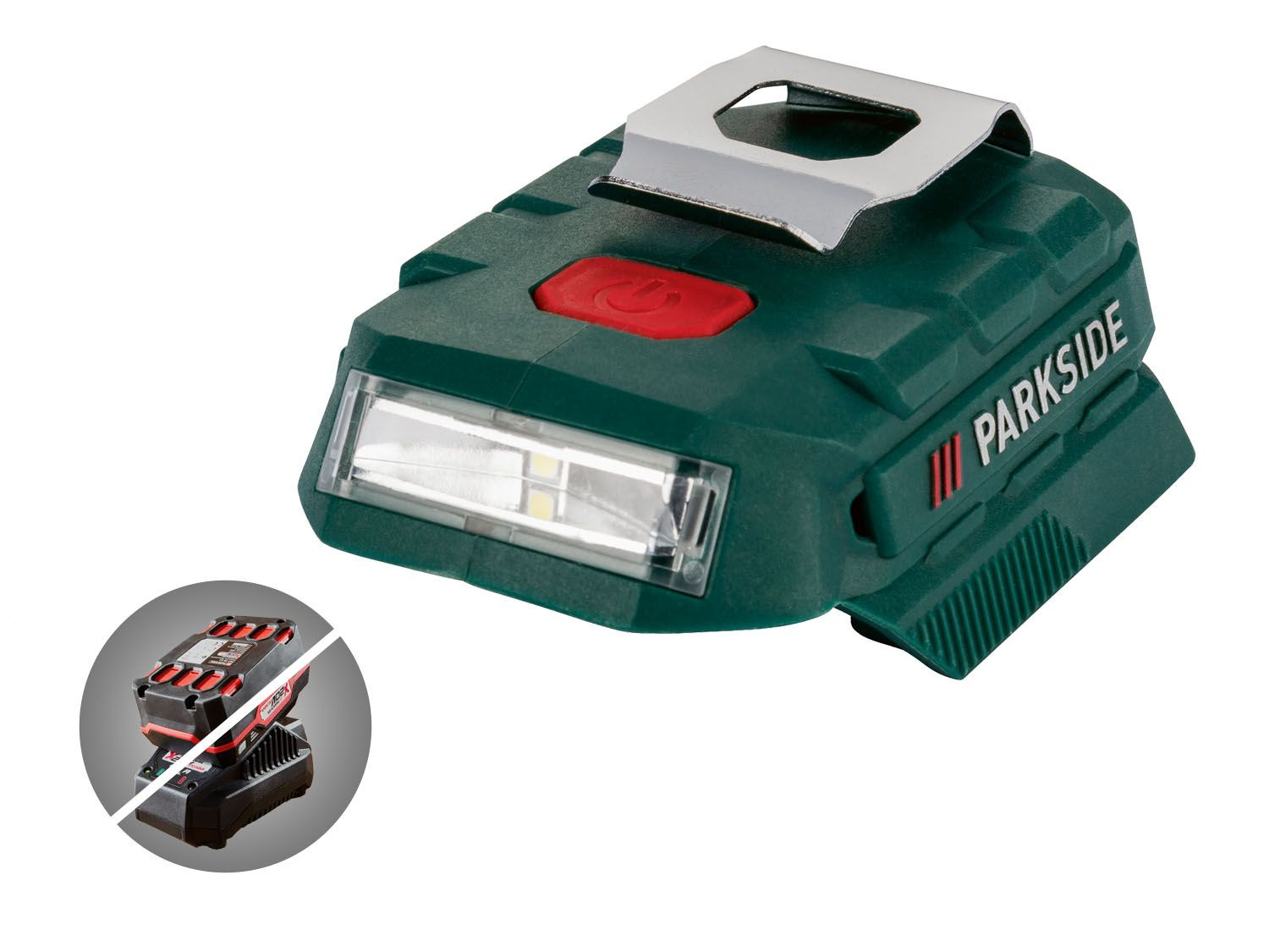 PARKSIDE® Adaptateur de batterie »PAA 20Li B2«, avec 2 ports USB