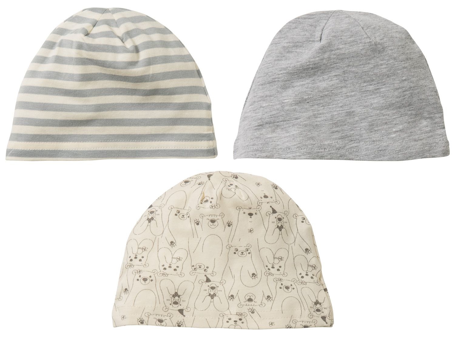 Lupilu Set De 3 Bonnets Bebe Lidl Be