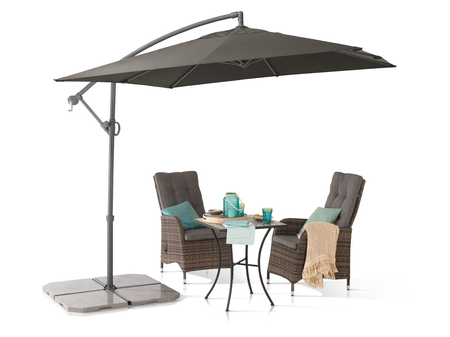 FLORABEST® Zwevende parasol, 2,5 x 2,5 m Lidl.be