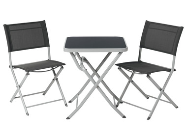 FLORABEST® Set de meubles de balcon en aluminium, 3 pièces