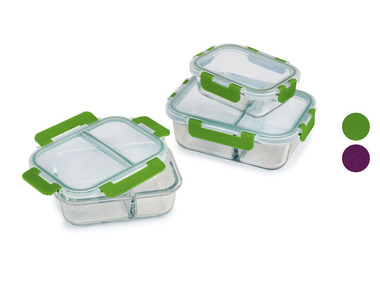 ERNESTO® Set van 3 glazen lunchboxen