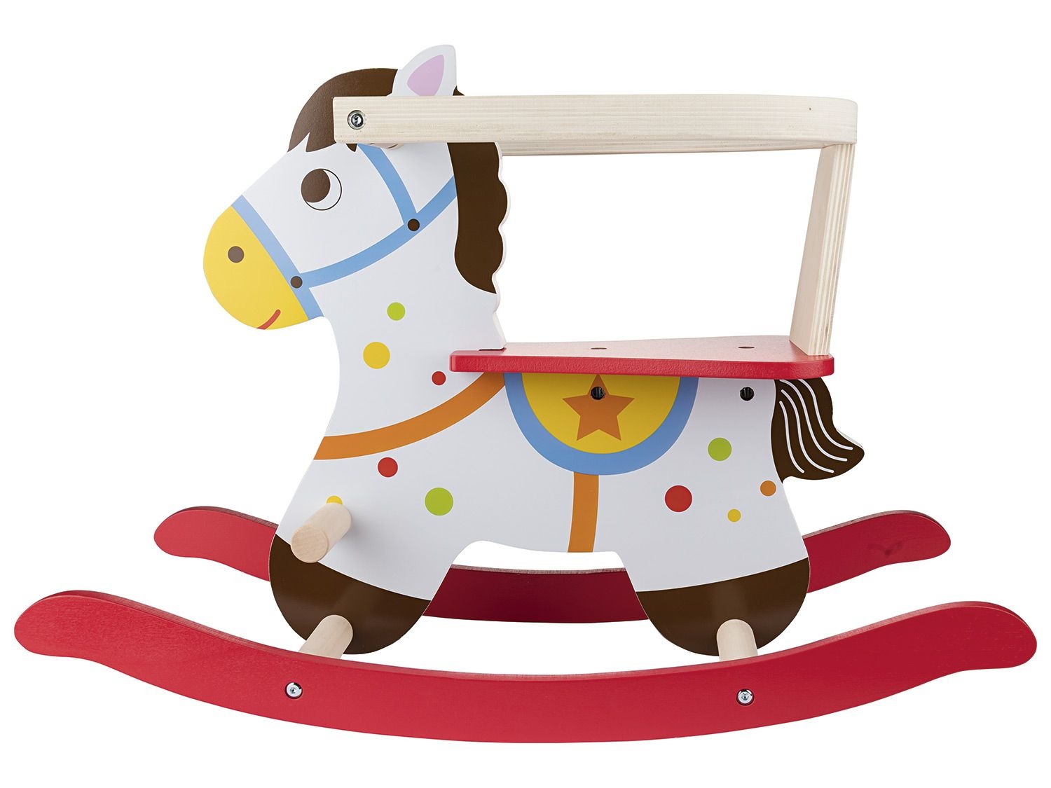 Playtive Junior Cheval A Bascule Chariot De Marche Ou Petit Velo Sans Pedale En Bois Lidl Be