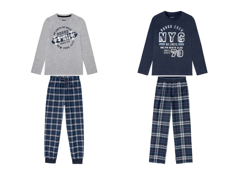 Ga naar volledige schermweergave: PEPPERTS® Pyjama met broek van warm flanel - afbeelding 1