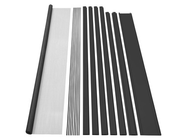 Porte-moustiquaire en aluminium, 100 x 210 cm