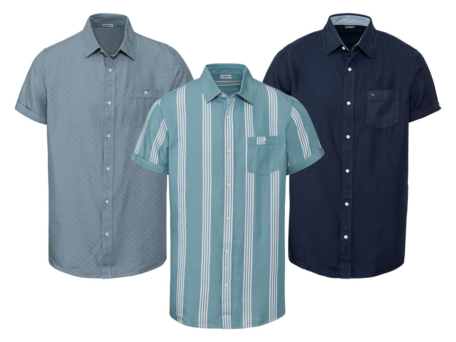 livergy chemise pour hommes manches courtes pur lyo