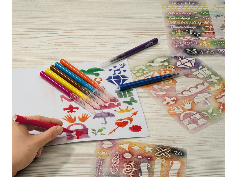 CRELANDO® Airbrush starterset, 12delig