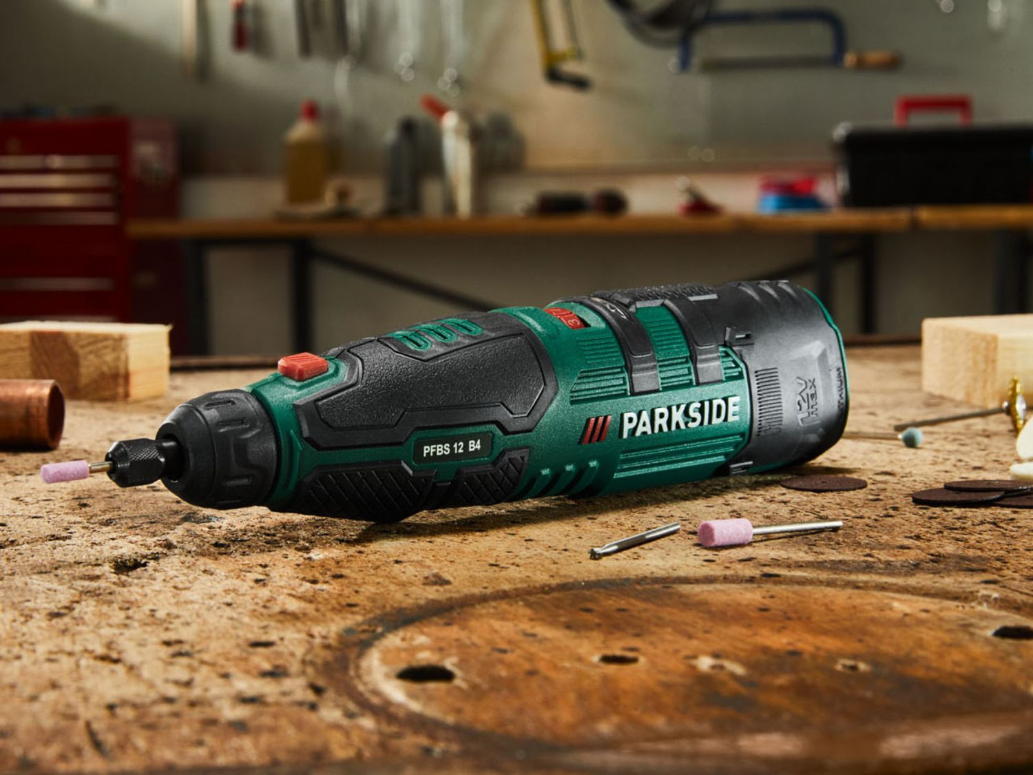 PARKSIDE® Meuleuse-perceuse de précision »PFBS 12 B4«, 12V - Lidl-Shop.be