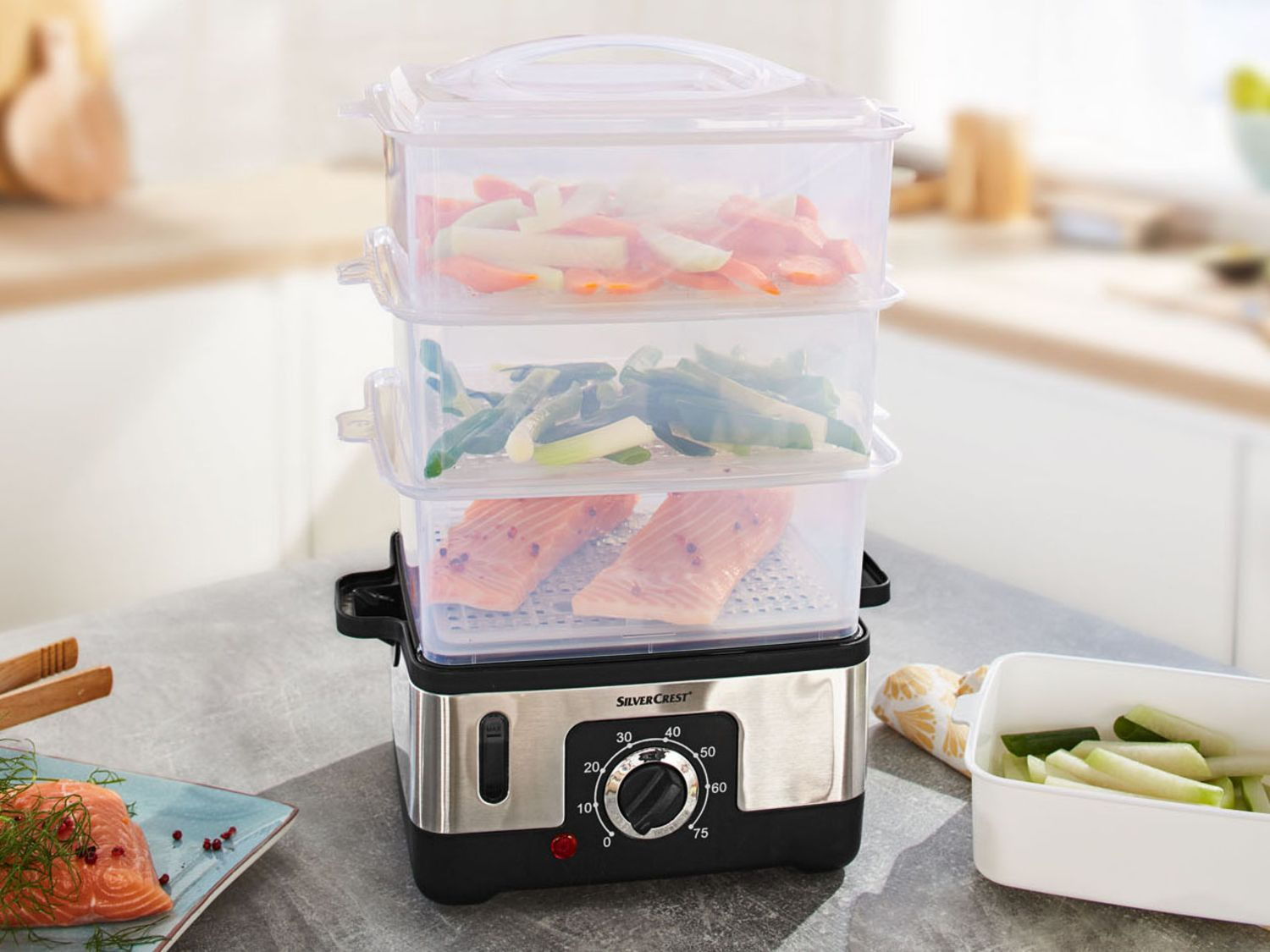 Silvercrest Cuiseur Vapeur 950 W Capacite Totale 10 L Lidl Be