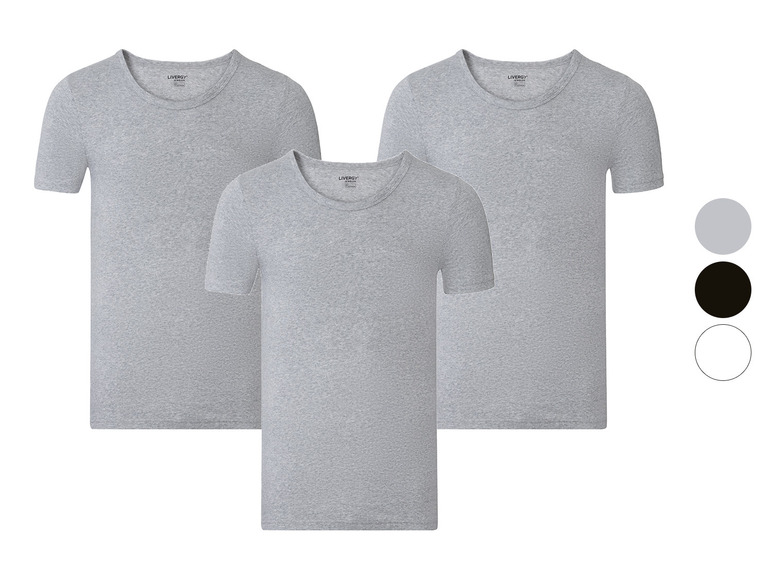 Ga naar volledige schermweergave: LIVERGY® Set van 3 katoenen onderhemden - afbeelding 1