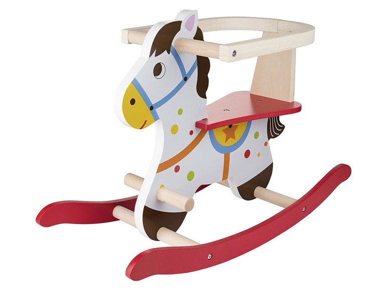 Playtive Junior Cheval A Bascule Chariot De Marche Ou Petit Velo Sans Pedale En Bois Lidl Be