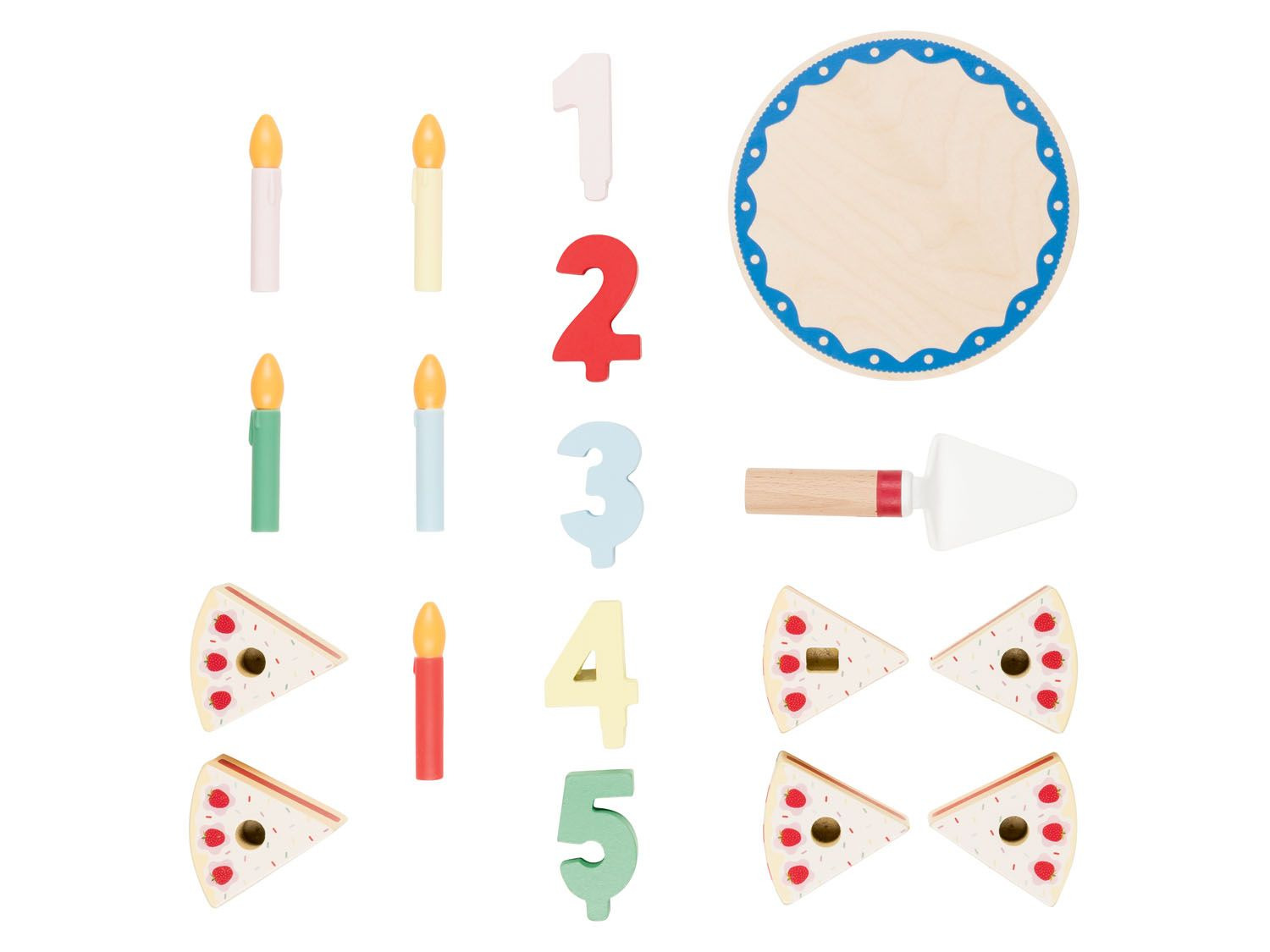 Playtive Gateau D Anniversaire 18 Pieces Avec Serveur De Gateau Lidl Be