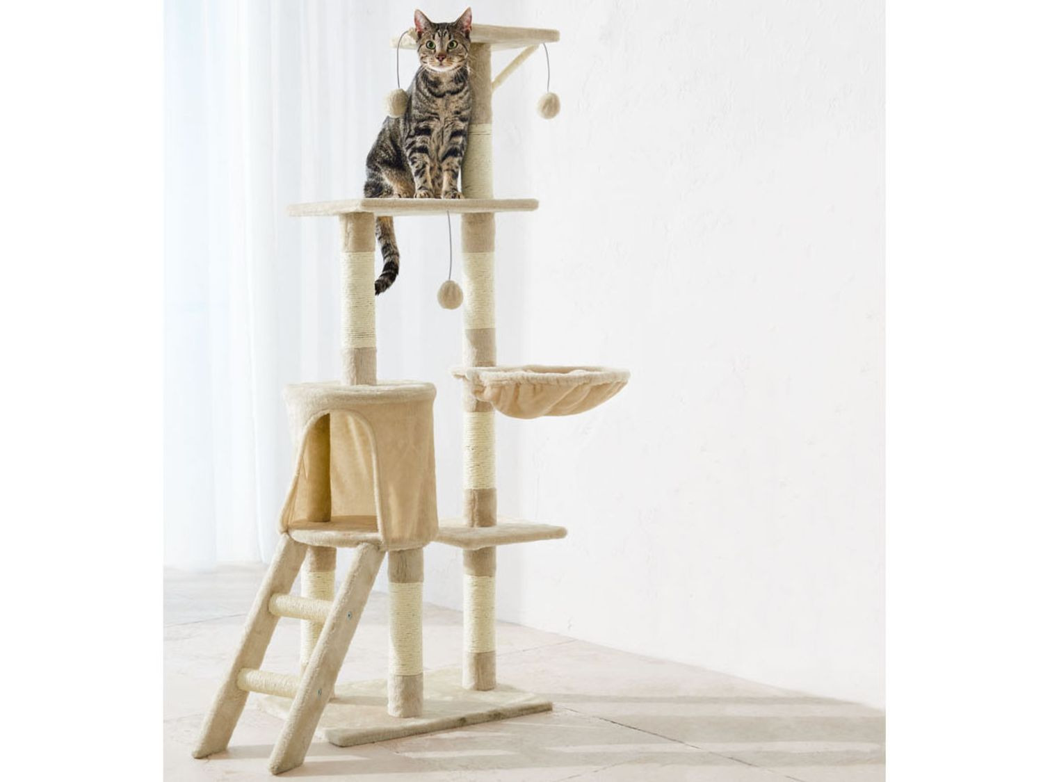 Zoofari Arbre A Chat En Sisal Et En Peluche Lidl Be