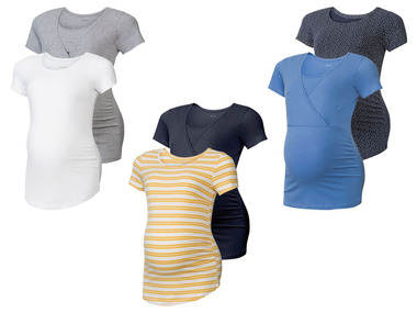 ESMARA® Set de 2 T-shirts de grossesse en un mélange de coton