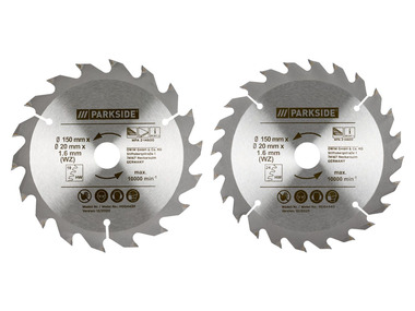 PARKSIDE® Cirkelzaagblad, 2 stuks, 150 mm diameter