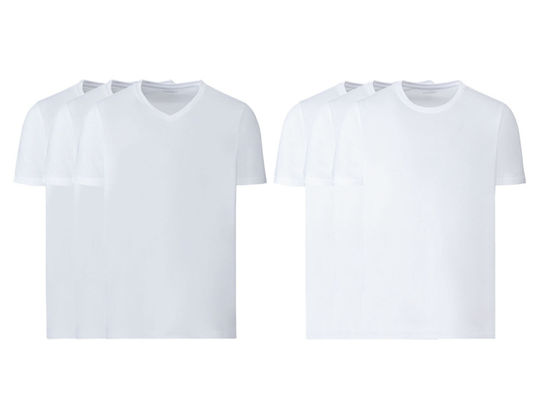 Ga naar volledige schermweergave: LIVERGY® Set van 3 katoenen T-shirts - afbeelding 1
