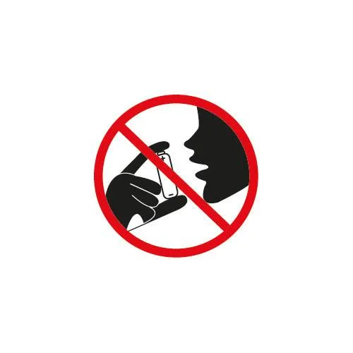 Verbodssymbool voor het inslikken van batterijen.