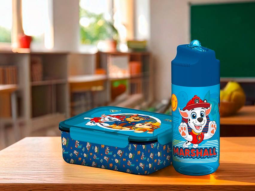 Paw Patrol lunchbox en drinkfles voor kinderen.