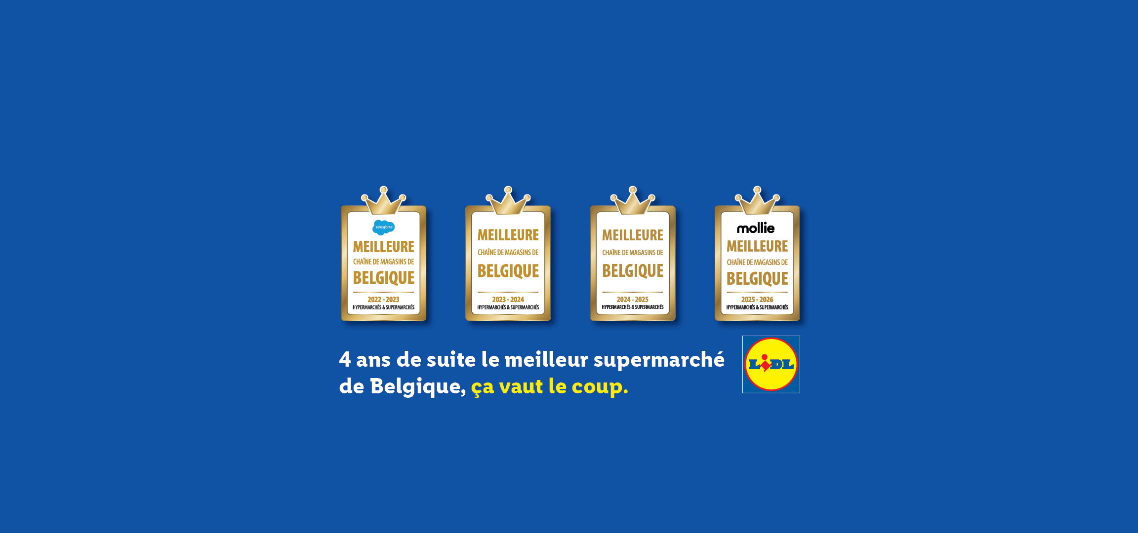 Quatre récompenses consécutives pour le meilleur supermarché de Belgique, Lidl.