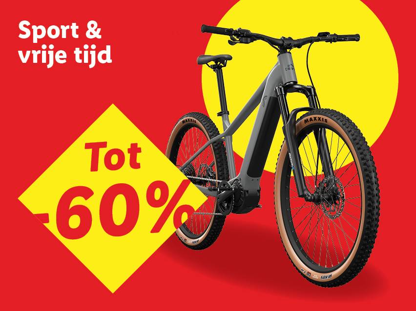 Sport- en vrijetijdsfiets met tot 60% korting.