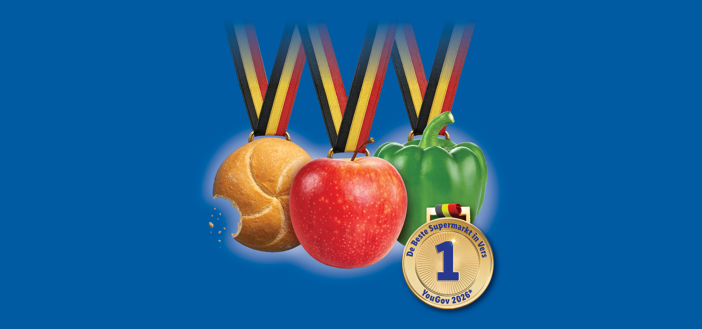 Gouden medailles voor brood, appel en paprika, en een medaille voor de beste supermarkt.