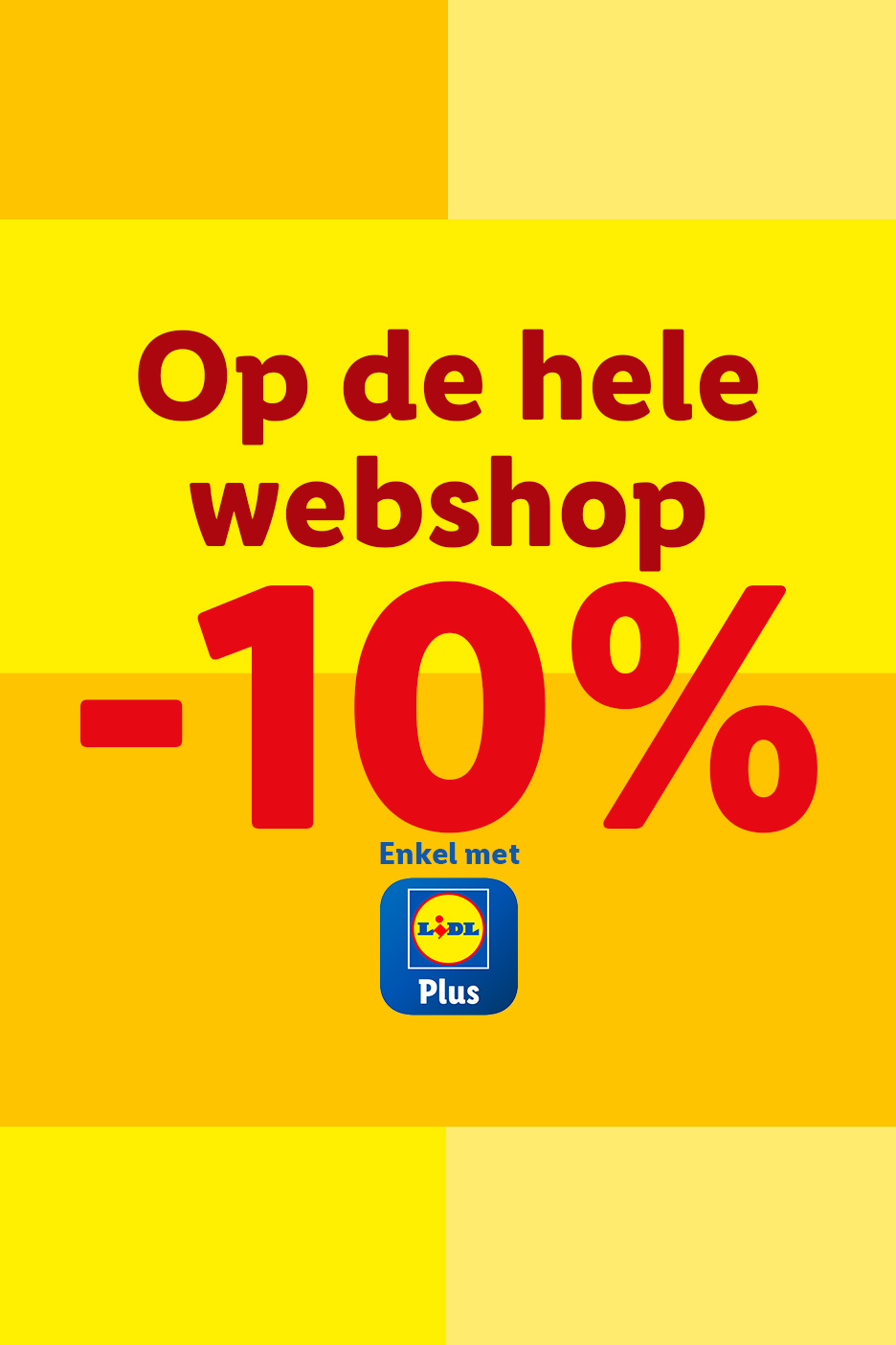 10% korting op de hele webshop met Lidl Plus.