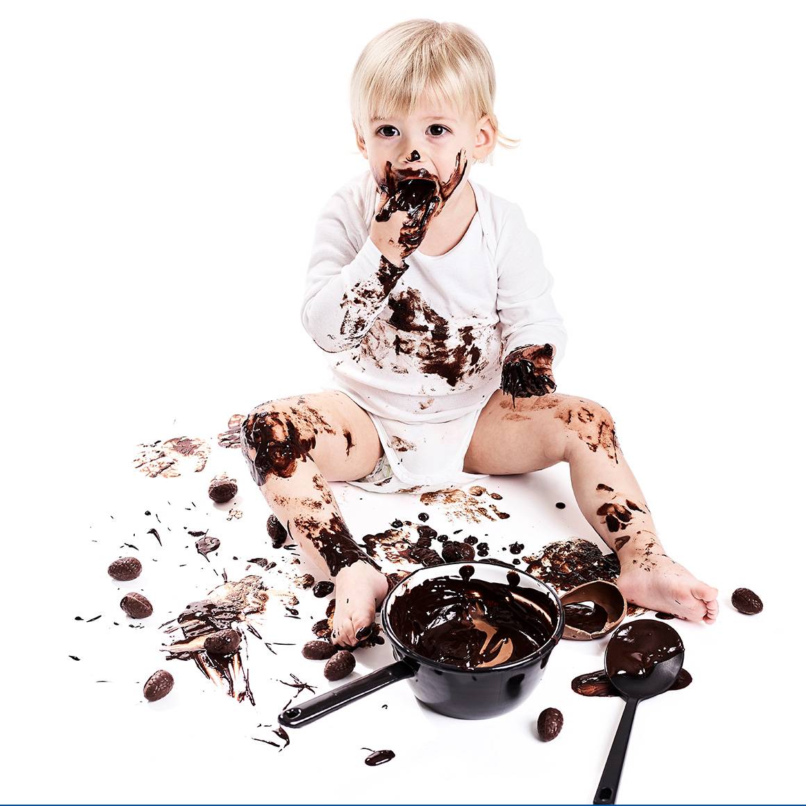 Séance photo avec du chocolat