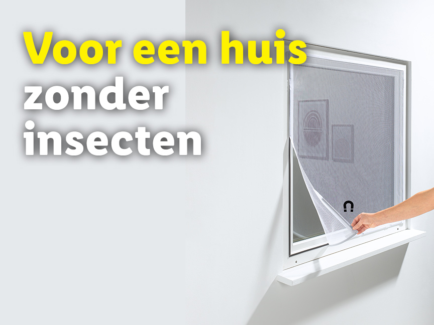Magnetische hordeur voor een insectenvrij huis.