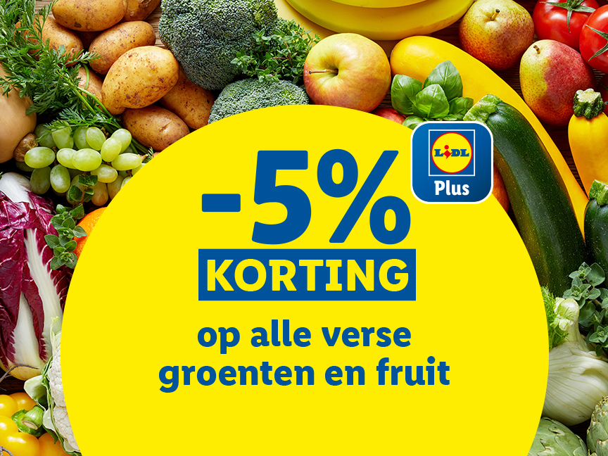 -5% op groenten & fruit