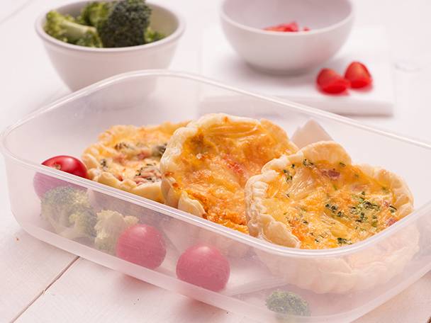 3 mini-quiches voor in de brooddoos