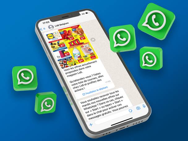 Recevez le folder hebdomadaire via WhatsApp !