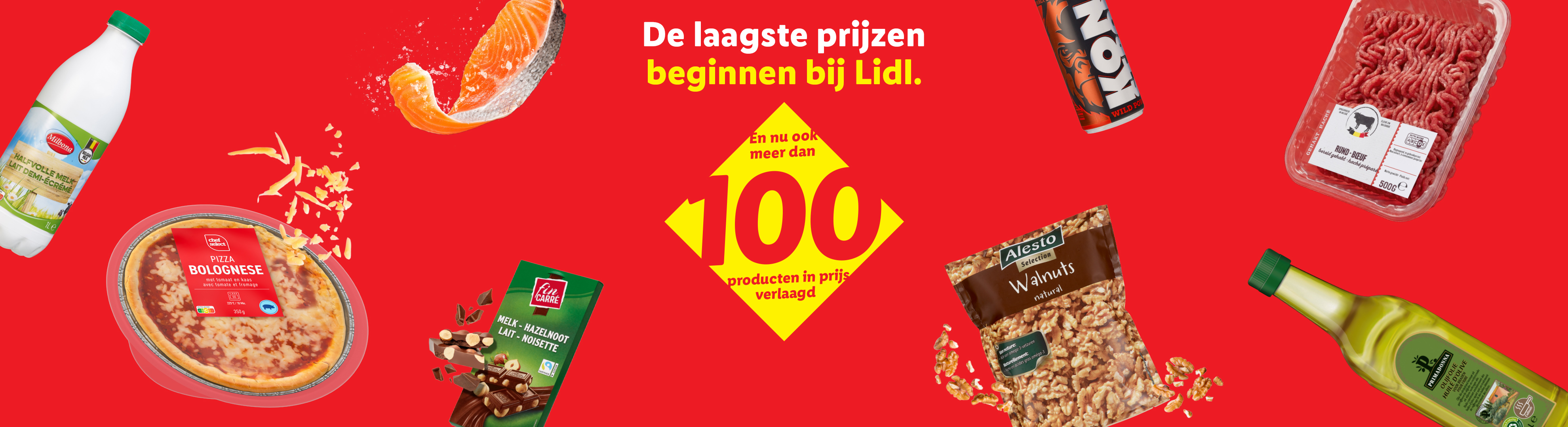Een assortiment van meer dan 100 afgeprijsde producten