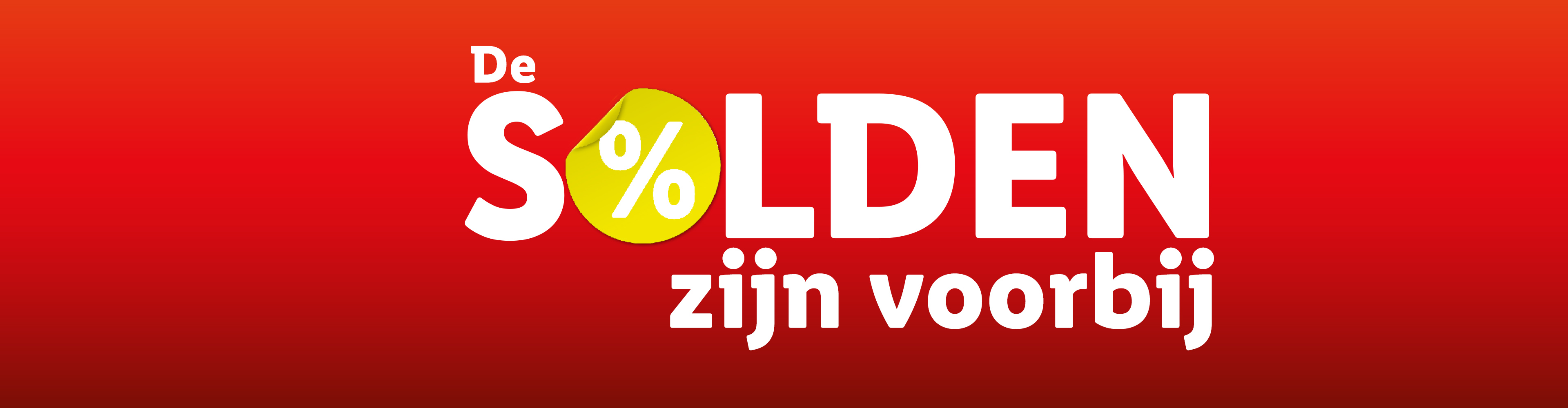 De solden zijn voorbij.