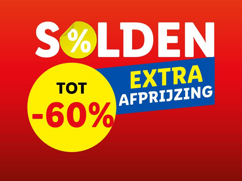 Solden met extra afprijzing tot -60%